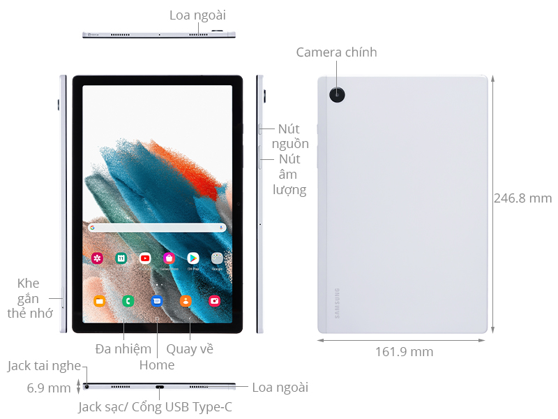 Máy Tính Bảng Samsung Galaxy Tab A8  4GB/64GB  (2022) - Chính Hãng