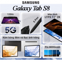 Máy Tính Bảng Samsung Galaxy Tab S8 5G  8GB/128GB - Chính Hãng